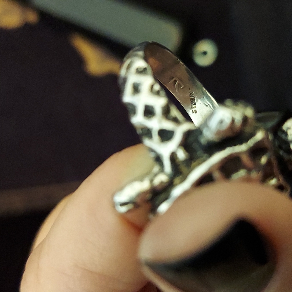 Sterling Silver Large Turtle Ring - image 5